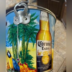 Corona Extra Tropical Paradise Beer Bucket 9x7 inches
